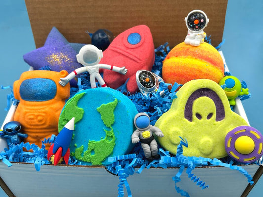 Outer Space Kids Bath Bombs Collection - 6 ct - Berwyn Betty's Bath & Body Shop