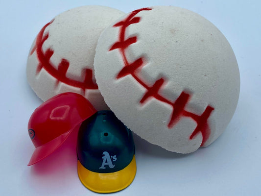 Baseball Bath Bomb with Toy Inside - Berwyn Betty's Bath & Body Shop