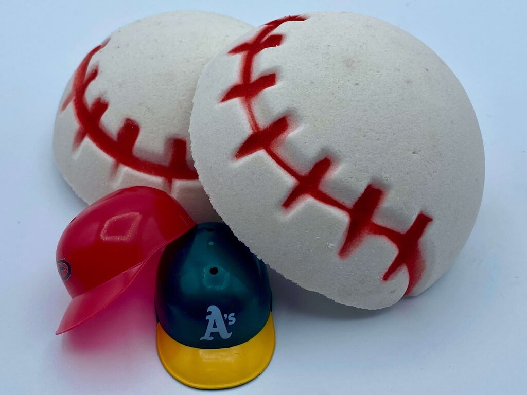 Baseball Bath Bombs Party Pack (with Toys Inside) - 6 ct - Berwyn Betty's Bath & Body Shop