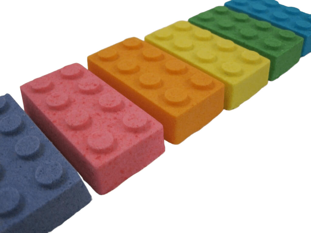 Blocks Bath Bombs Party Pack (with Toys Inside) - 6 ct - Berwyn Betty's Bath & Body Shop