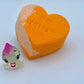Conversation Heart Kids Bath Bomb with Cute Creature Mini Figure Toy Inside - Berwyn Betty's Bath & Body Shop