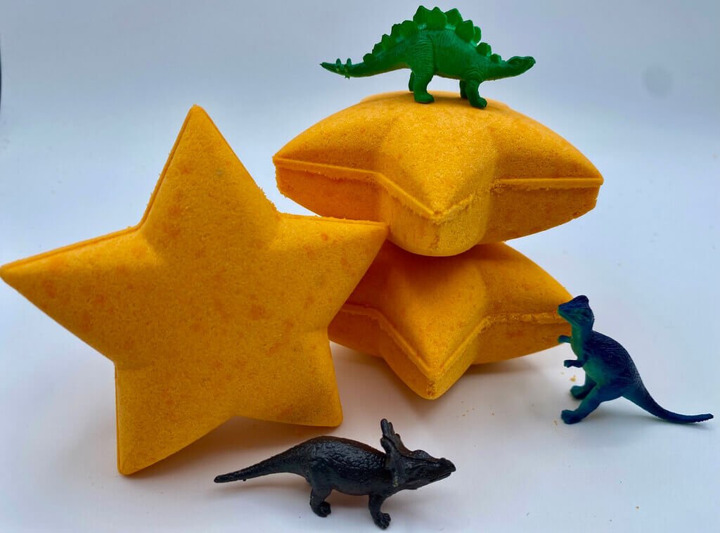 Dino Star Bath Bombs Party Pack (with Toys Inside) - 6 ct - Berwyn Betty's Bath & Body Shop