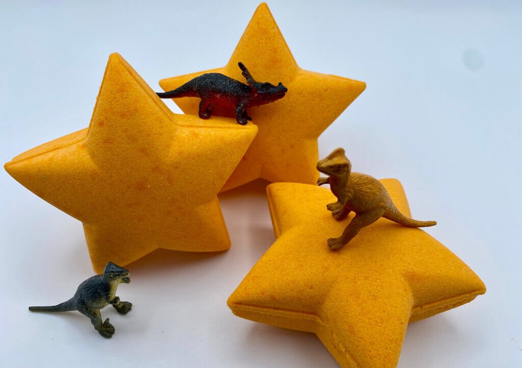 Dino Star Bath Bombs Party Pack (with Toys Inside) - 6 ct - Berwyn Betty's Bath & Body Shop