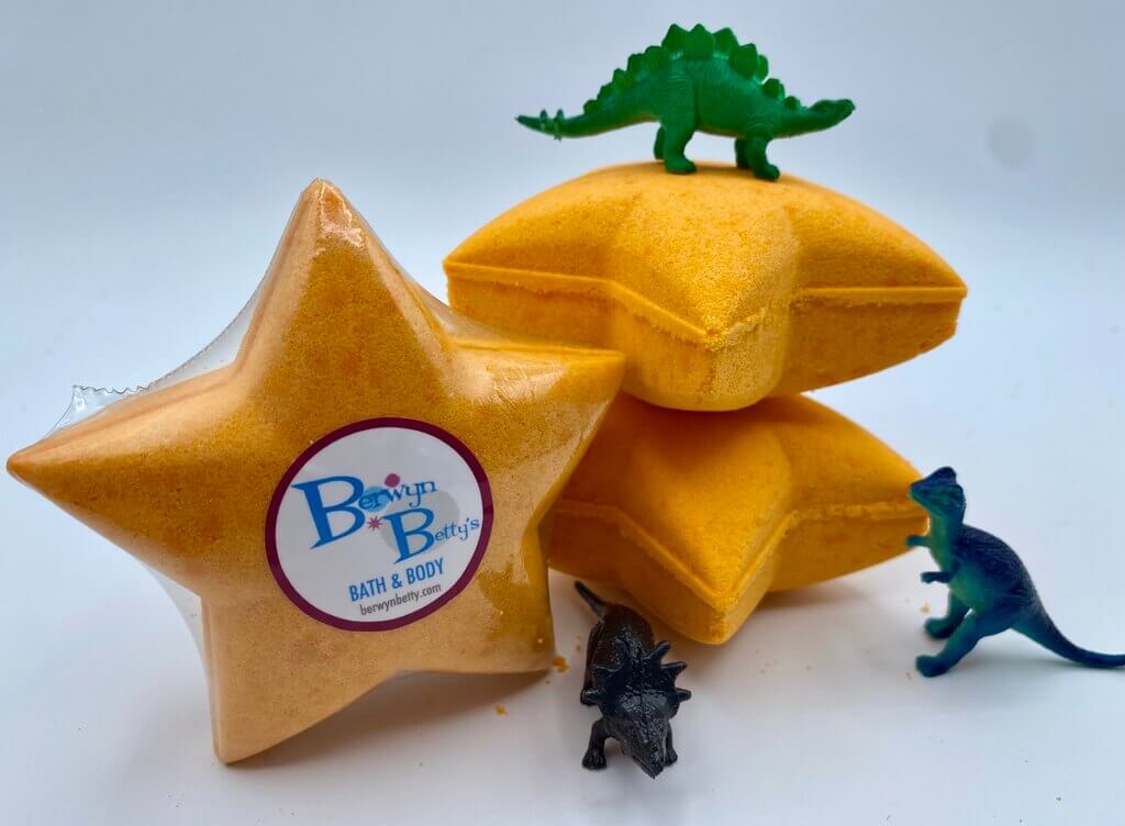 Dino Star Bath Bombs Party Pack (with Toys Inside) - 6 ct - Berwyn Betty's Bath & Body Shop