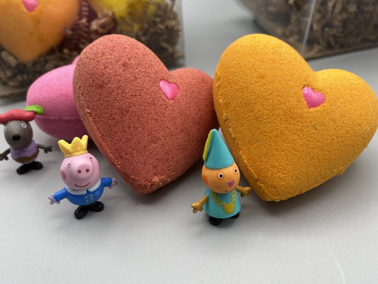 Peppa Pig Valentine Heart Heart Bath Bomb (with Toy Inside) - Berwyn Betty's Bath & Body Shop