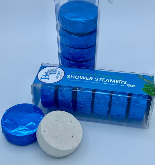 Rosemary & Peppermint Shower Steamers - 6 ct - Berwyn Betty's Bath & Body Shop