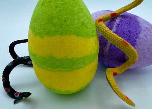 Snake Egg Bath Bomb with Toy Inside - Berwyn Betty's Bath & Body Shop