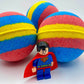 Superman Superhero Bath Bomb with Superman Minifigure Inside - Berwyn Betty's Bath & Body Shop