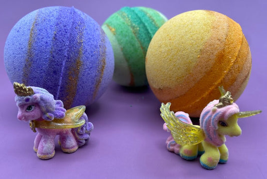 Unicorn Bath Bomb with Toy Inside - Berwyn Betty's Bath & Body Shop
