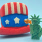 15% OFF Memorial Day Weekend: Uncle Sam’s Hat Kids Bath Bomb with Statue of Liberty Minifigure Toy Inside - Berwyn Betty's Bath & Body Shop