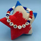 Patriotic America Star Bath Bomb with Toy Bracelet Inside
