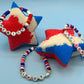 Patriotic America Star Bath Bomb with Toy Bracelet Inside