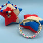 Patriotic America Star Bath Bomb with Toy Bracelet Inside