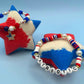 Patriotic America Star Bath Bomb with Toy Bracelet Inside
