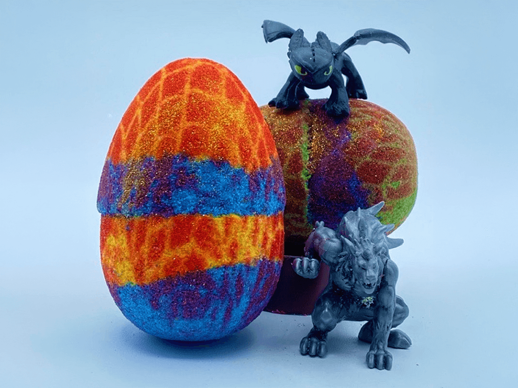 Dragon Egg Kids Bath Bomb with Dragon Toy Inside