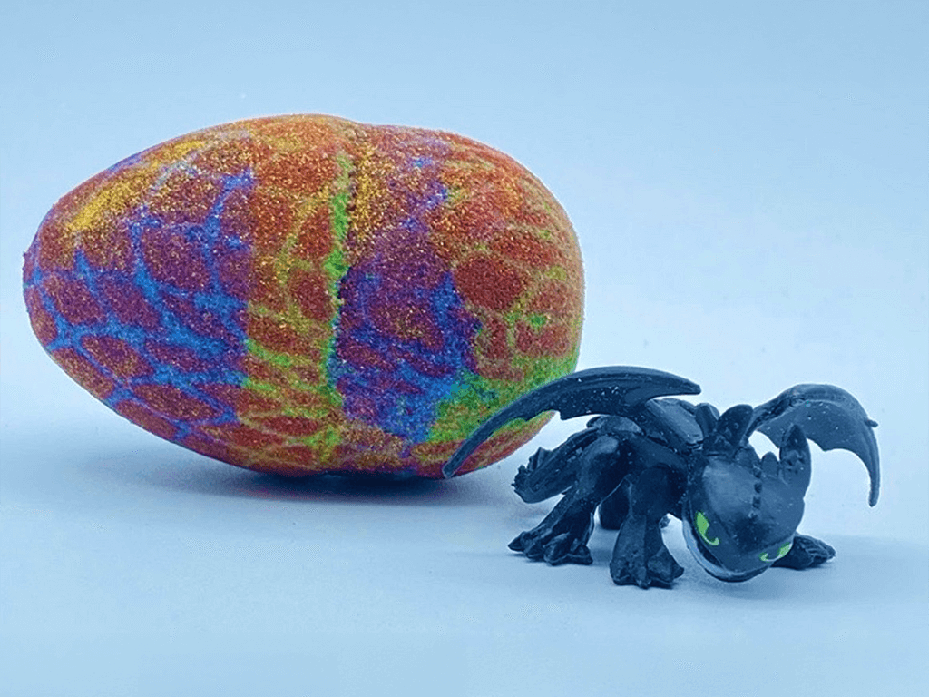 Dragon Egg Kids Bath Bomb with Dragon Toy Inside