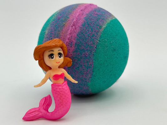 Mermaid Kids Bath Bomb with Mermaid Toy Inside