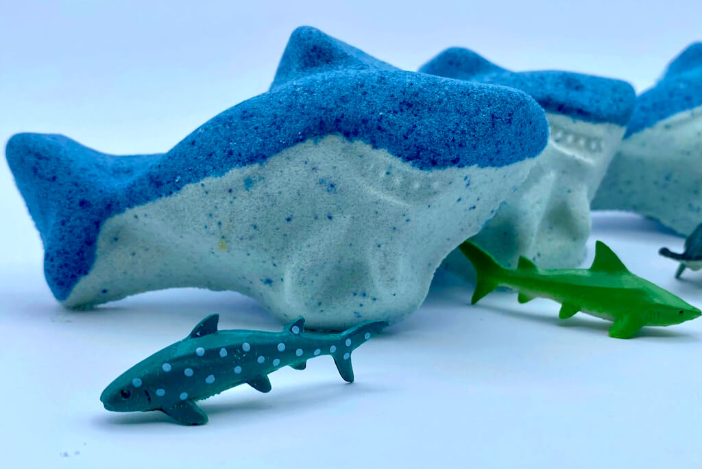 Shark Kids Bath Bomb with Toy Shark Figure Inside