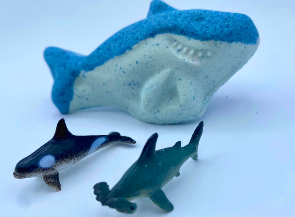 Shark Kids Bath Bomb with Toy Shark Figure Inside
