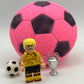 15% OFF Launch Pricing to 05/20! Soccer Ball Surprise Kids Bath Bomb with Professional Soccer Player Minifigure Toy Inside