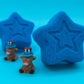 BASICS Patriotic Star Bath Bomb with Patriotic Highland Cow Figure Inside