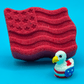 BASICS American Flag Kids Bath Bomb with Patriotic Duck Figure Inside