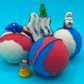 BASICS Patriotic Kids Bath Bomb Gift Bag with Patriotic Toys Inside - 6 ct