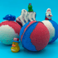 BASICS Patriotic Kids Bath Bomb Gift Bag with Patriotic Toys Inside - 6 ct