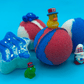 BASICS Patriotic Kids Bath Bomb Gift Bag with Patriotic Toys Inside - 6 ct