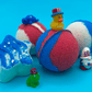 BASICS Patriotic Kids Bath Bomb Gift Bag with Patriotic Toys Inside - 6 ct