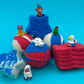 BASICS Patriotic Kids Bath Bomb Gift Bag with Patriotic Toys Inside - 6 ct