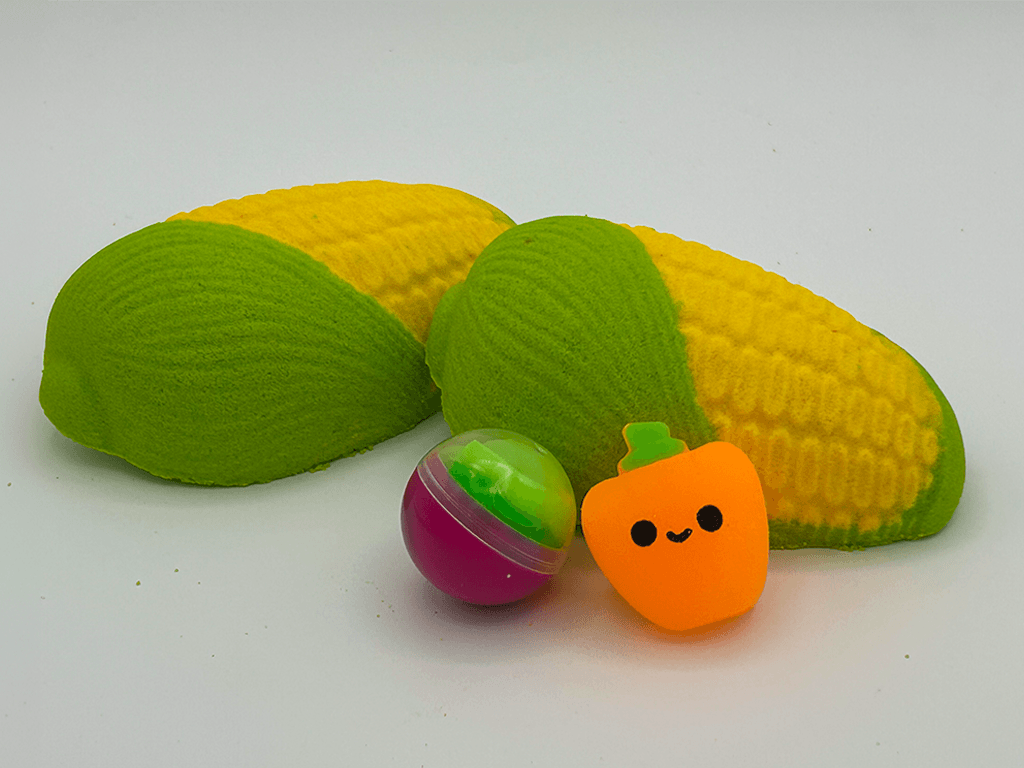 Summer Corn Kids Bath Bomb with Veggie Mochi Inside