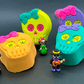 Halloween Sugar Skull Bath Bomb for Kids with Surprise Day of the Dead Toy Inside
