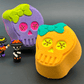 Halloween Sugar Skull Bath Bomb for Kids with Surprise Day of the Dead Toy Inside