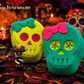Halloween Sugar Skull Bath Bomb for Kids with Surprise Day of the Dead Toy Inside