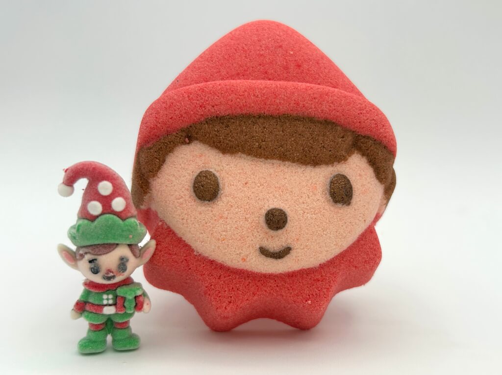 Christmas Elf Kids Bath Bomb with Surprise Elf Figurine Inside