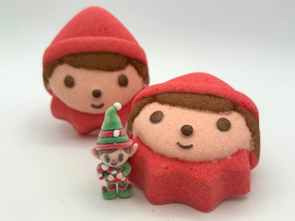 Christmas Elf Kids Bath Bomb with Surprise Elf Figurine Inside