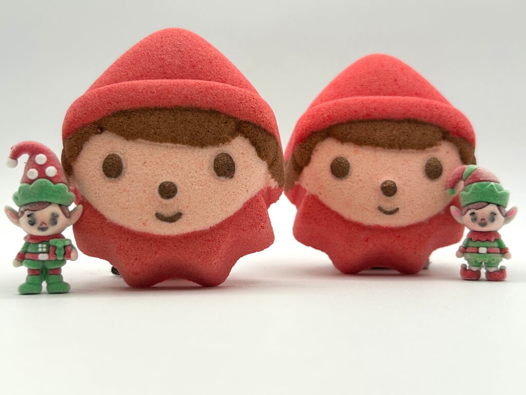 Christmas Elf Kids Bath Bomb with Surprise Elf Figurine Inside
