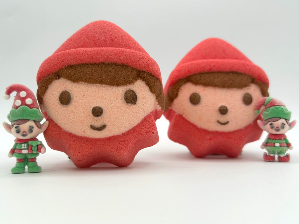 Christmas Elf Kids Bath Bomb with Surprise Elf Figurine Inside