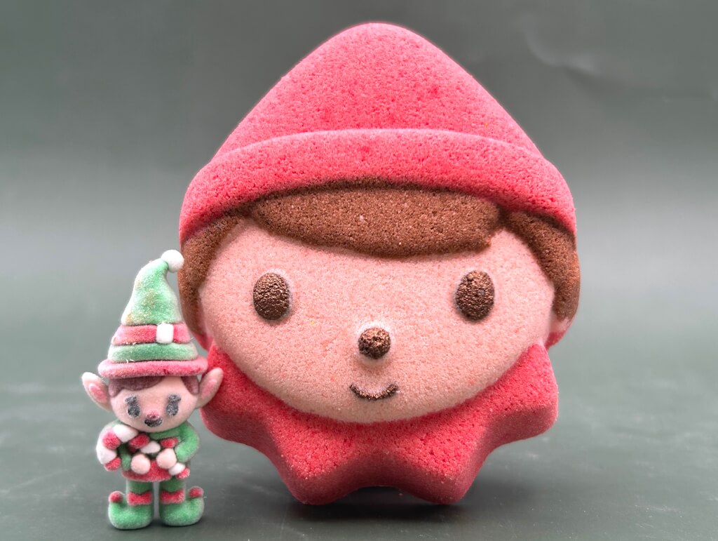Christmas Elf Kids Bath Bomb with Surprise Elf Figurine Inside