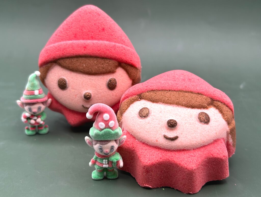 Christmas Elf Kids Bath Bomb with Surprise Elf Figurine Inside