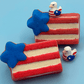 American Flag Kids Bath Bomb with Patriotic Duck Figure