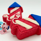Fireworks Kids Bath Bomb with Patriotic Axolotl