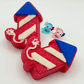 Fireworks Kids Bath Bomb with Patriotic Axolotl