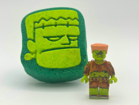 Frankenstein Kids Bath Bomb with Frankenstein Minifigure Toy Inside