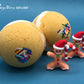 Holiday Stocking Stuffer Kids Bath Bomb with Gingerbread Guy Inside