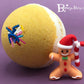 Holiday Stocking Stuffer Kids Bath Bomb with Gingerbread Guy Inside
