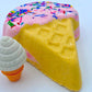 Ice Cream Cone Kids Bath Bomb with Ice Cream Eraser Inside