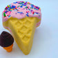 Ice Cream Cone Kids Bath Bomb with Ice Cream Eraser Inside