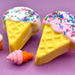 Ice Cream Cone Kids Bath Bomb with Ice Cream Eraser Inside